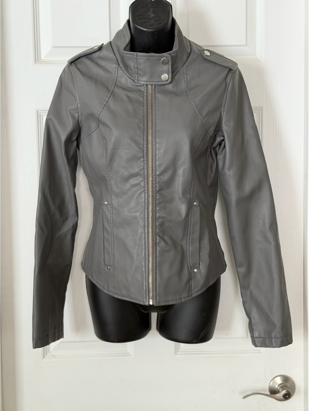Therapy gray moto jacket